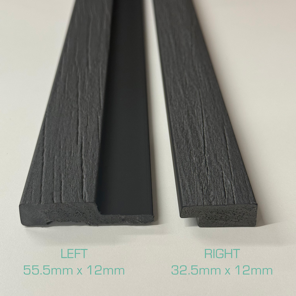 Premium Waterproof 3D Large Slat Wall Panel End Trim