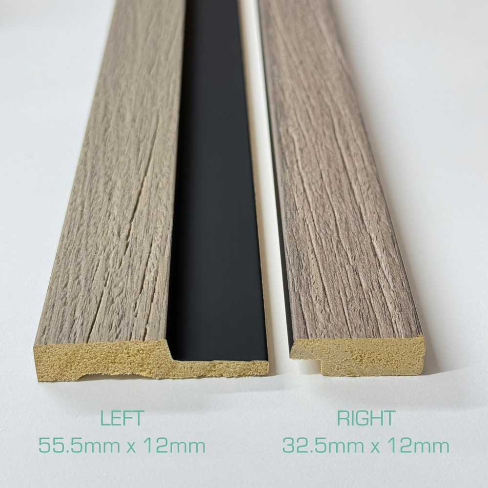 Premium Waterproof 3D Large Slat Wall Panel End Trim
