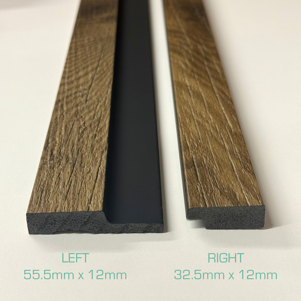 Premium Waterproof 3D Large Slat Wall Panel End Trim