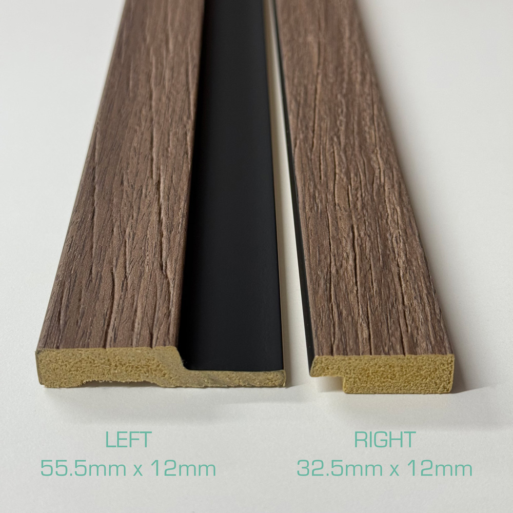 Premium Waterproof 3D Large Slat Wall Panel End Trim
