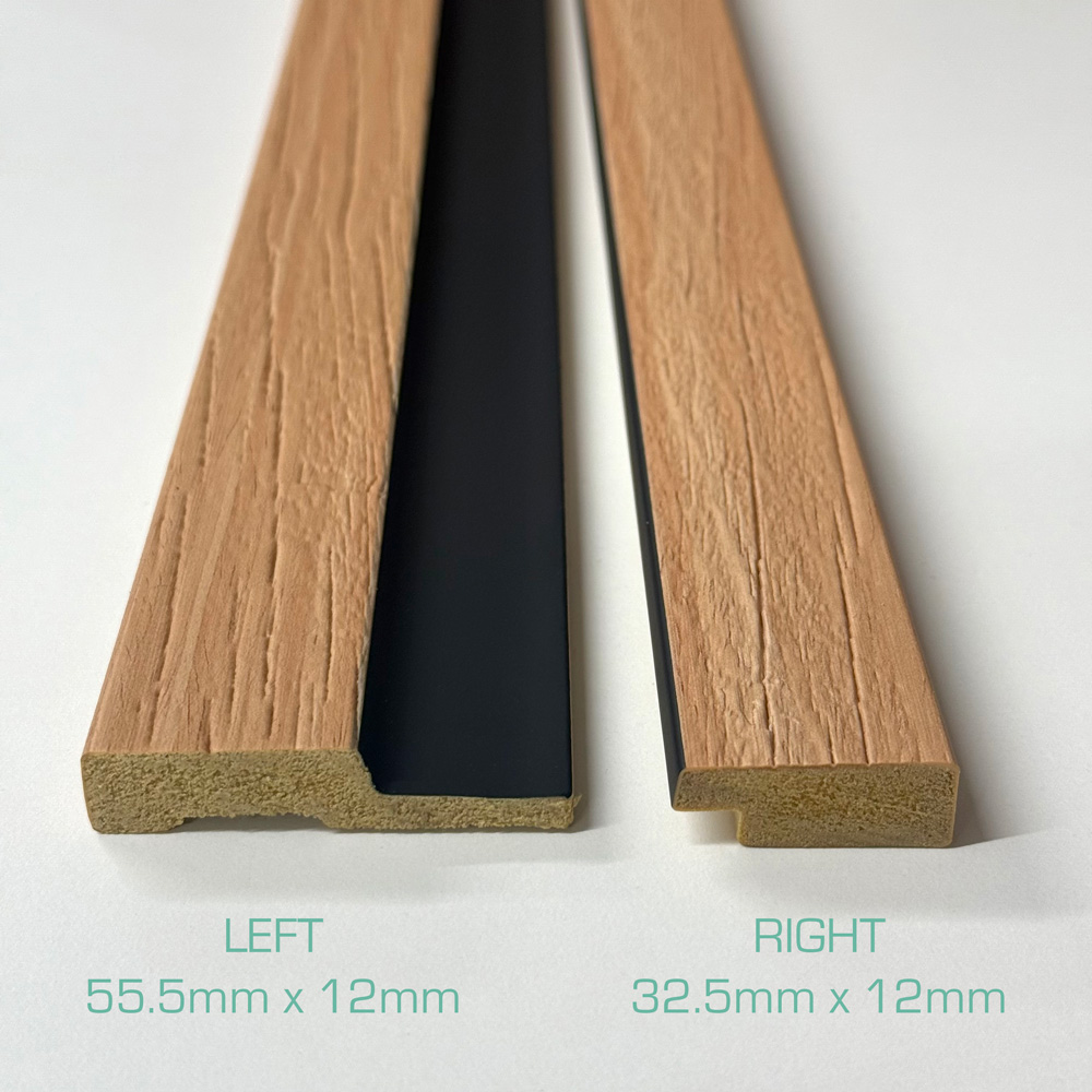 Premium Waterproof 3D Large Slat Wall Panel End Trim