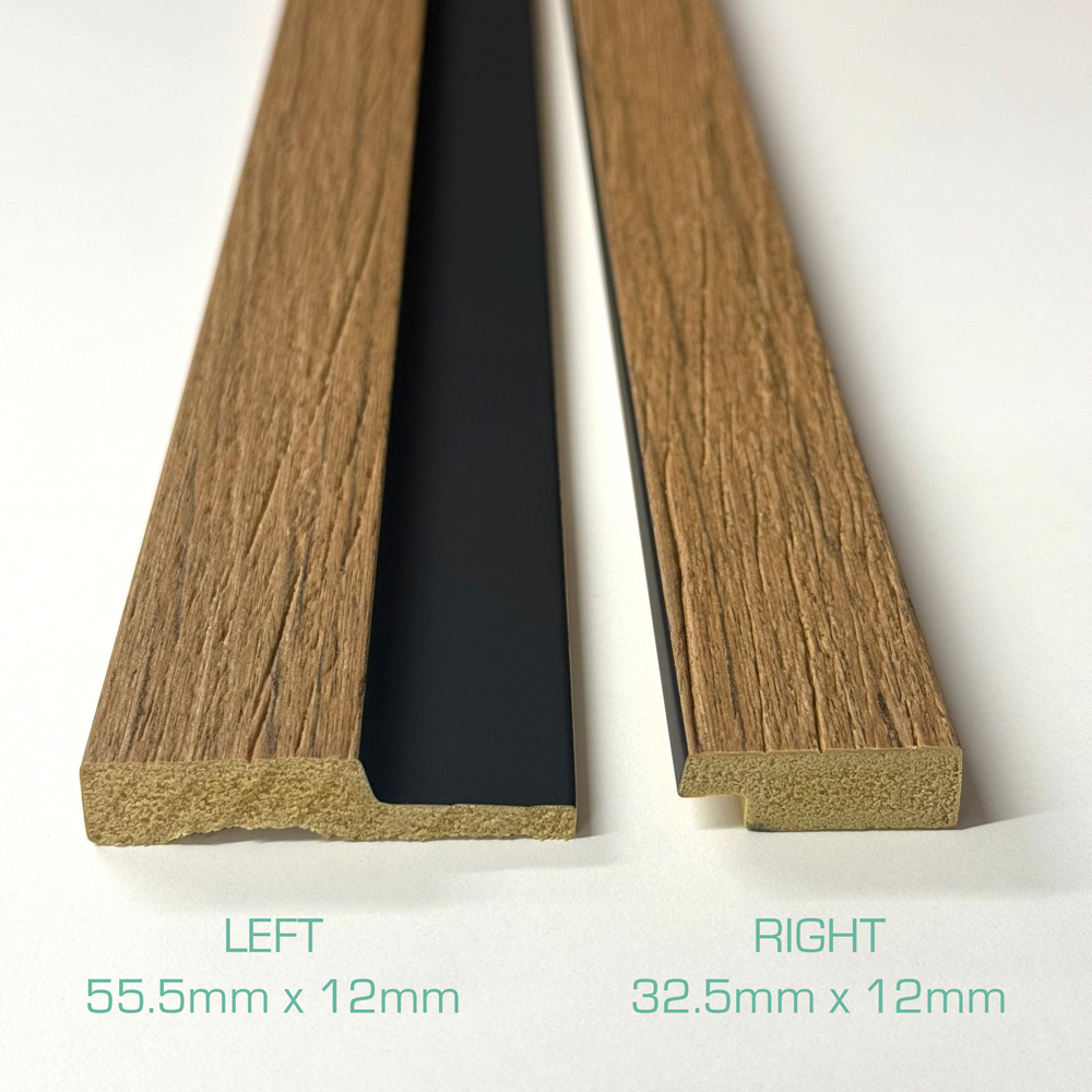 Premium Waterproof 3D Large Slat Wall Panel End Trim