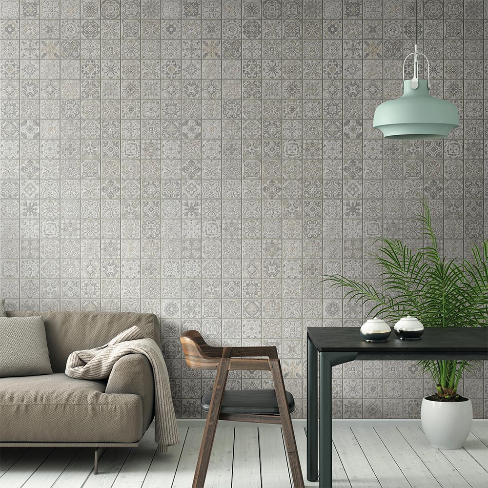 Antwerp Grey Gloss Tile Effect PVC Shower Panel (10mm)