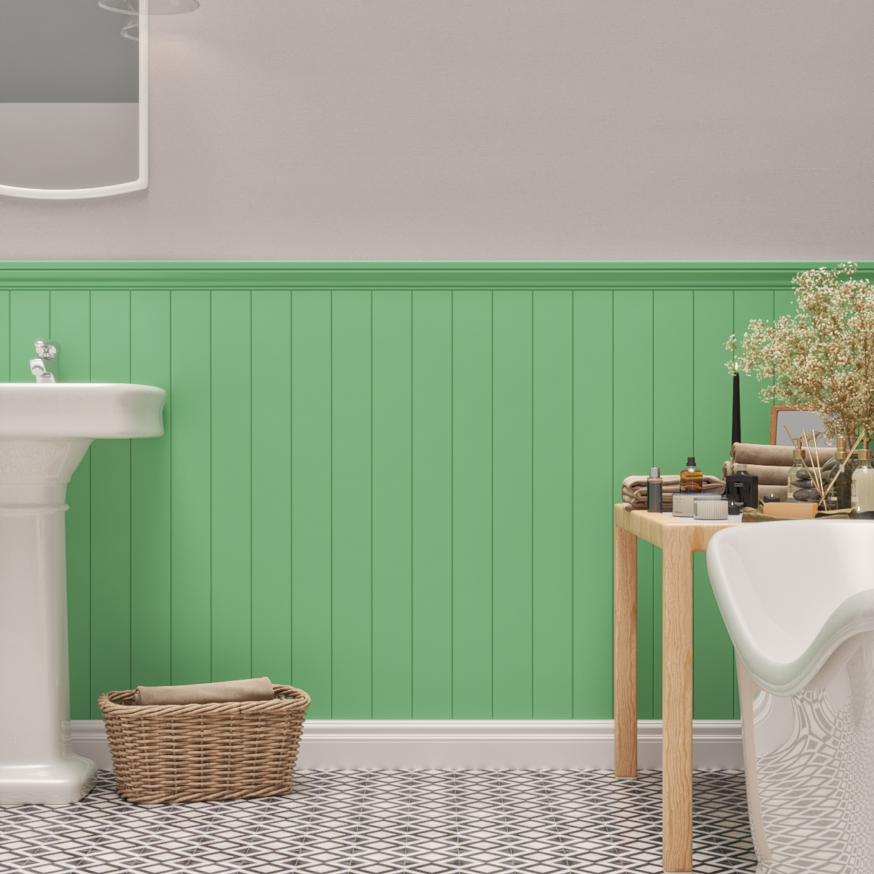 Bristol Tongue & Groove MDF Half Wall Panelling Kit