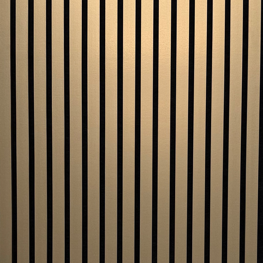 Acoustic Slat Wall Panel (Metallic Gold / 15 Slat)