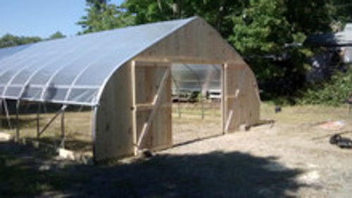 18' wide Eastpoint greenhouse for home garden production