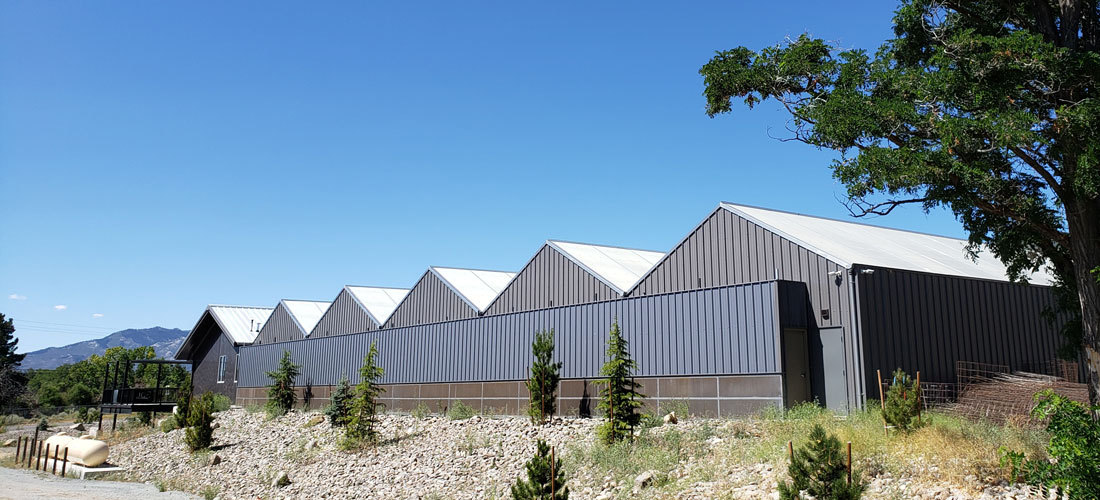 Commercial greenhouse for indoor agriculture CEA growing