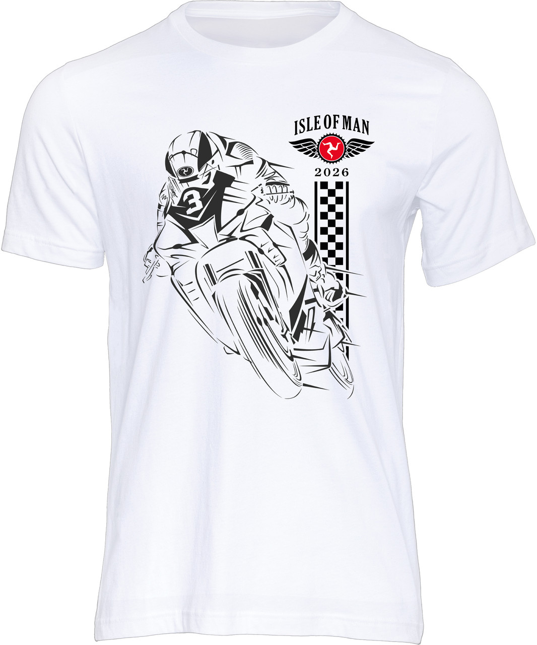 Isle Of Man TT T-Shirt – Motorrad-Racing Motiv, Herren, Aus Baumwolle, Made In Germany