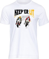To "Keep 'Er Lit" or to "keep on going", is a Northern Irish slang term that perfectly befits the attitude and spririt of a true road racer.