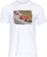 Peter Hearsey art print of the maestro, Juan Manuel Fangio at the 1957 German GP in the Maserati 250F.