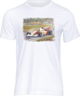 Superb art print by Peter Hearsey, capturing Ayrton Senna winning the European GP at Donington in 1993 in a McLaren.