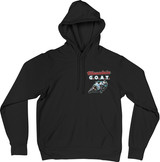 Our Mountain G.O.A.T. hoodie celebrates Michael’s achievement and the changing of the guard at the Isle of Man TT from one legendary Dunlop to another!