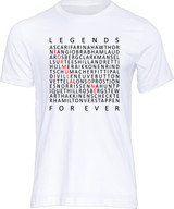 This t-shirt celebrates the world champions of Formula One, from Giuseppe Farina in 1950 to Lando Norris in 2025.