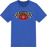 Road Racing Shield and Chequered Flags Kids T-shirt