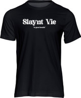 Raise a glass to Manx tradition with our "Slaynt Vie" T-shirt! Translating to "Good Health," this cherished Isle of Man Gaelic toast is the ultimate celebration of community, cheer, and island heritage.