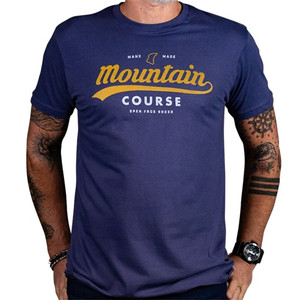 A thrill seekers tee, built from 100% cotton. Our Mountain Course tee pays homage to the over century old Tourist Trophy race. It has been screen printed with pride and worn by legends.