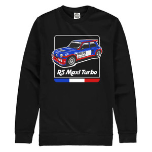 Renault's ultimate hatchback, the "Group B" rally, R5 Maxi Turbo, was  Powered by a 1.4 litre turbocharged and mid-mounted engine, the rear-wheel drive Maxi was the final evolution of the R5 and produced an impressive 345bhp.