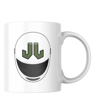 A road racing tribute mug to seven times Isle of Man TT winner, Mick Grant.