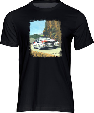 This stunning art print by Peter Hearsey, captures Hannu at the wheel of the Audi A2 in 'maximum attack' mode during the 1983 Tour de Corse rally.