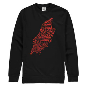 Let the world know of your passion for road racing on the Isle of Man, with this unique sweatshirt design from Powersport Legends.