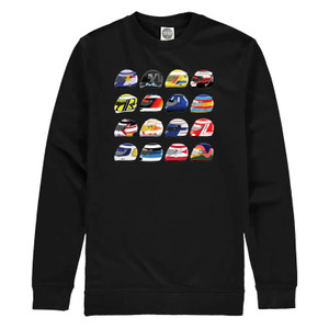 Celebrate some of the great F1 drivers of the last 35+ years, with our F1 helmets sweatshirt.
