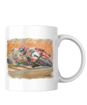 Carl Fogarty Motorcycle Art Mug