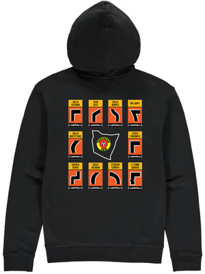 Now you can show off the awesome S100 course corners with this quality, print-on-demand, cotton hoodie from Powersport Legends.