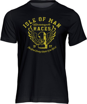 Isle of Man Road Races Distressed Wings T-Shirt