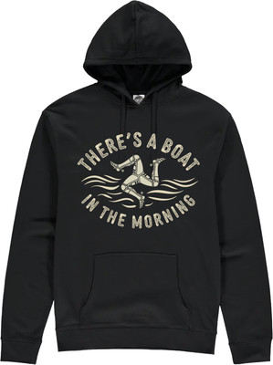 The phrase, "Theres A Boat In The Morning", is an informal and funny expression used particularly in the Isle of Man and it suggests that if someone isn't happy with their situation on the island and complains, then they always have the option to leave the next day on the boat.  Celebrate this classic manx phrase with this hoodie, printed on-demand in the Isle of Man.