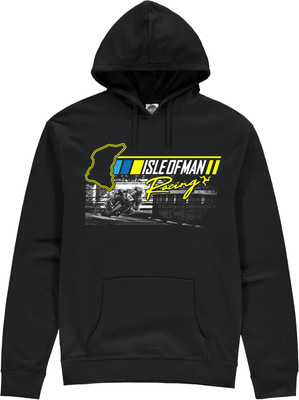 Road Racing Rider and Course Map Hoodie