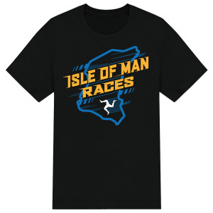 Isle of Man Course Map and 3 Legs Kids T-shirt