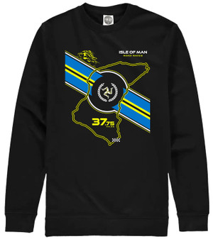 TT Course Map Stripe and Shadow Bike Sweatshirt.