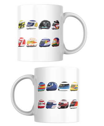 Celebrate some of the great F1 drivers of the last 35+ years, with our F1 helmets mug. Celebrate some of the great F1 drivers of the last 35+ years, with our F1 helmets mug.