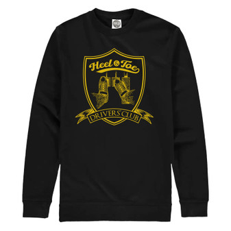 This stylish cotton sweatshirt cements your status as a member of the exclusive "Heel & Toe Drivers' Club", having shown your ability behind the wheel in being able to perfectly match the revs on every downshift, as each gear harmoniously slips into place.