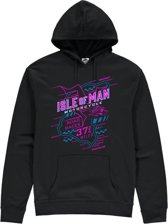 Isle of Man Road Races Course Map 3 Legs and 37.75 miles Hoodie Isle of Man Road Races Course Map 3 Legs and 37.75 miles Hoodie