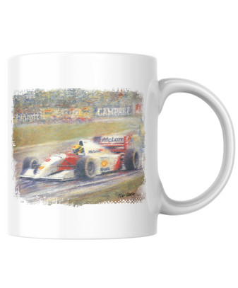 Ayrton Senna Art Print Mug