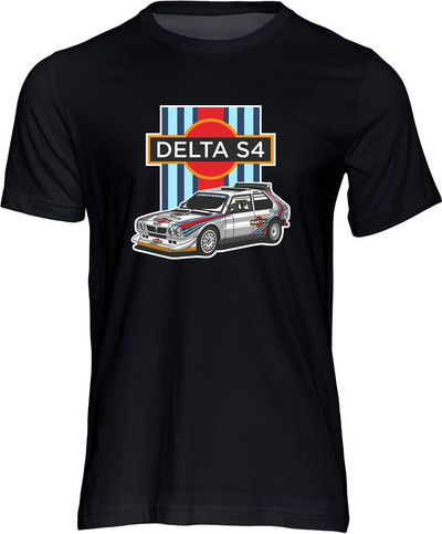 The Lancia Delta S4 was considered by many as the ultimate weapon of choice and could accelerate from 0-100km/h in 2-3 seconds on a gravel road and this t-shirt from the powersport gods collection is our tribute to an iconic Group B rally legend.