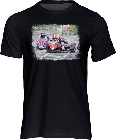 TT Sidecar greats Dave Molyneux and Nick Crowe battle in one of the most memorable, and closest, three-wheel races the Mountain course has ever seen, with Crowe and partner Mark Cox bringing the LCR Honda outfit home for victory just seconds ahead of the DMR Suzuki of Moly and Daniel Sayle.