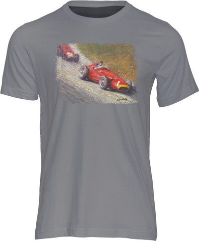 Peter Hearsey art print of the maestro, Juan Manuel Fangio at the 1957 German GP in the Maserati 250F.