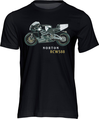 The air-cooled twin-rotor Norton RCW588, produced for the 1989-91 race seasons, is a true motorcycle icon with its eye-catching JPS gold, silver and black livery and the hellish exhaust note it produced, that would reverberate between the hedges and walls of famous road racing courses like the Isle of Man TT mountain course.