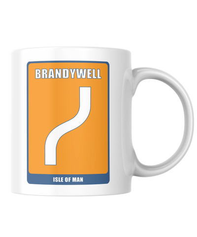 This mug features "Brandywell" corner, situated between the 31st and 32nd milestones on the TT course.