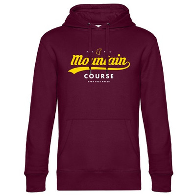 The Mountain Course Hoodie. We love this design so much that we've put it on a hoodie. Looks great and keeps you warm, this hoodie is so good you will not be disappointed.