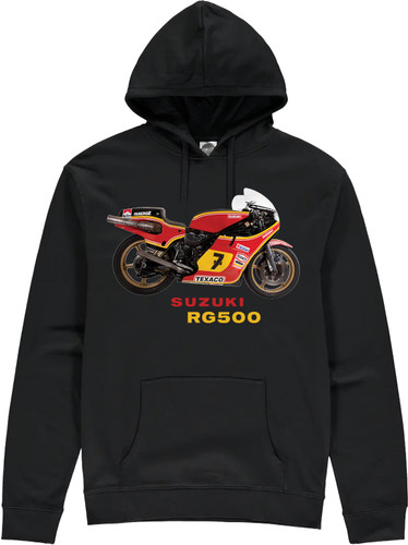 In 1974 Suzuki developed the RG500 or 'Gamma' prototype racer, denoted XR14 by the factory and to be ridden by Barry Sheene.