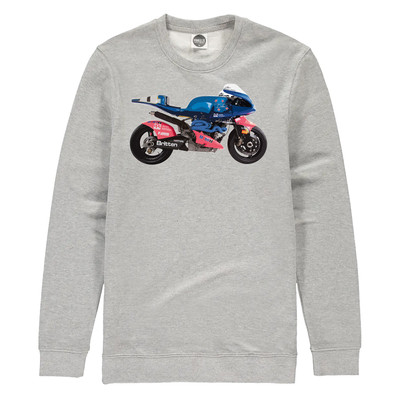 It was John Britten’s dream to produce the ultimate superbike - a motorcycle so revolutionary it’s still instantly iconic 30 years after it was created. This sweatshirt pays tribute to his masterpiece.

*This item is not an officially licensed Britten product.