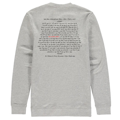 Ari Vatanen’s infamous “Dear God!” moment at the 1983 Manx International Rally captured on this great sweatshirt.