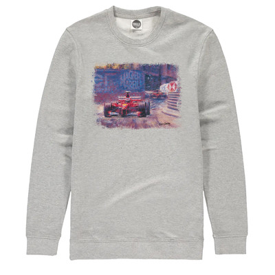 Stunning art print by Peter Hearsey, showing Michael Schumacher heading home to claim the top spot on the podium at the 1999 Monaco GP. Ferrari celebrated a one-two finish as Irvine claimed second place.