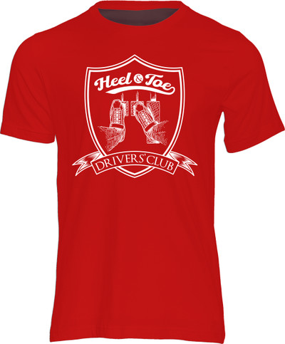 This stylish quality cotton t-shirt, cements your status as a member of the exclusive "Heel & Toe Drivers' Club", having shown your ability behind the wheel in being able to perfectly match the revs on every downshift, as each gear harmoniously slips into place.