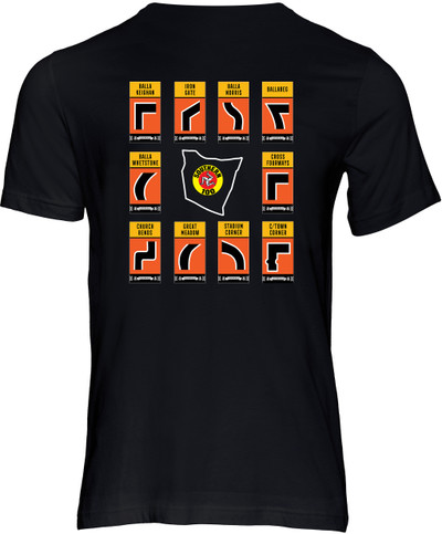 Now you can show off all the main corners of the S100 course with this quality cotton T-shirt.