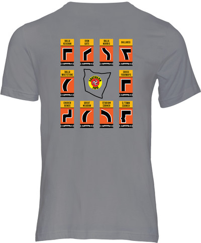 Now you can show off all the main corners of the S100 course with this quality cotton T-shirt.