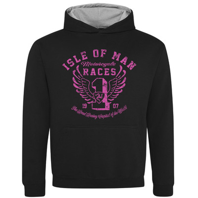 Isle of Man Road Races Distressed Wings Kids Hoodie